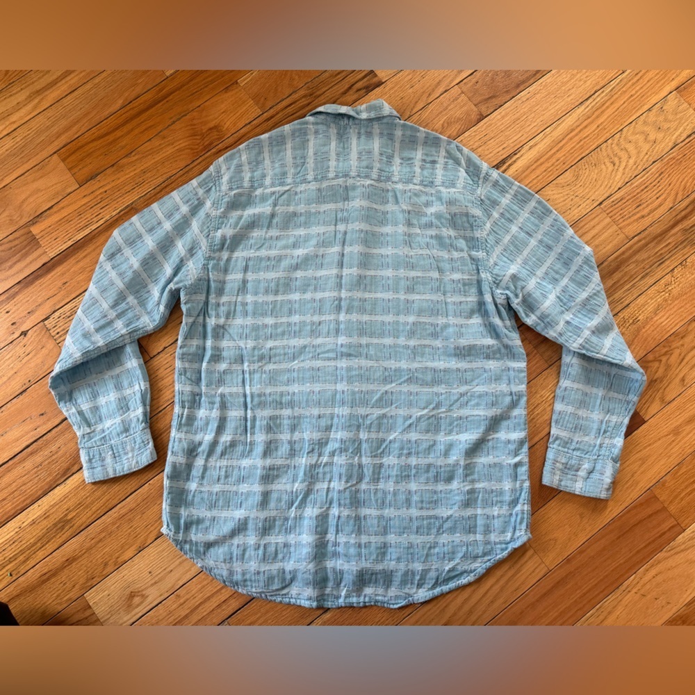 Carbon 2 Cobalt Light Blue Long Sleeve Button Up Collared Shirt Men’s Size LT - Picture 4 of 13